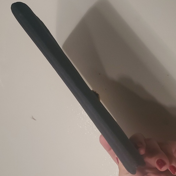 Vintage Black Clutch with Rose Clasp - Picture 7 of 7